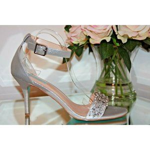 Blue By Betsey Johnson Gina silver  heels women's size 8.5m